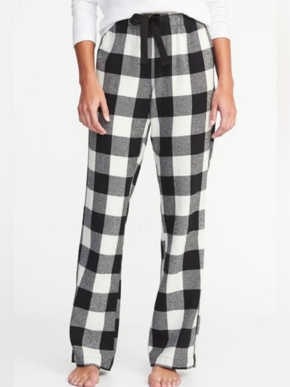 OLD NAVY, Black & White Buffalo Plaid Lounge Pants, Size XS
